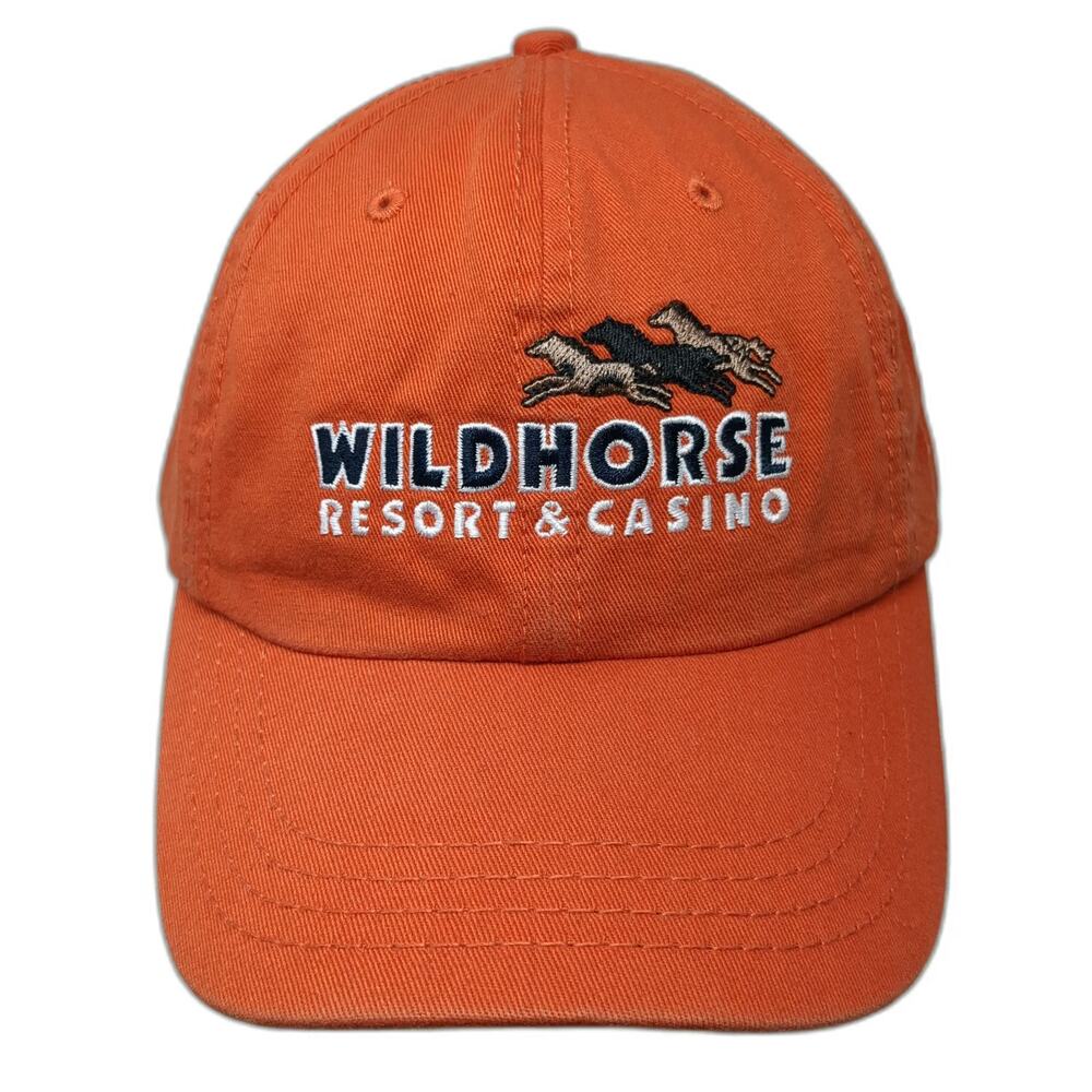 American Dry Goods Wildhorse Resort Casino Orange One Size Baseball Cap Bird Hat
